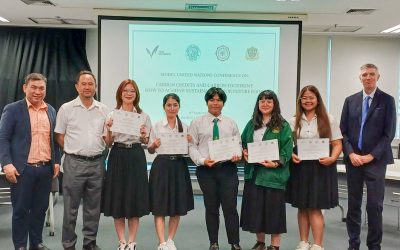 โครงการ Model UN Conference 2025 ภายใต้หัวข้อ “Carbon Credits & Carbon Footprint: How to Achieve Sustainability for Future Food” เมื่อวันที่ 9 กันยายน 2568 ณ Meiji University ASEAN Center